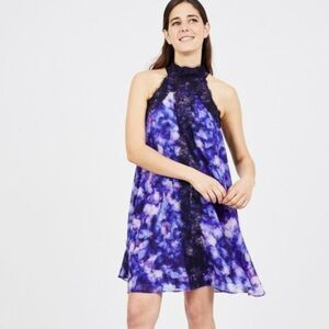 Badgley Mischka Lace Trapeze Mini Dress size 10